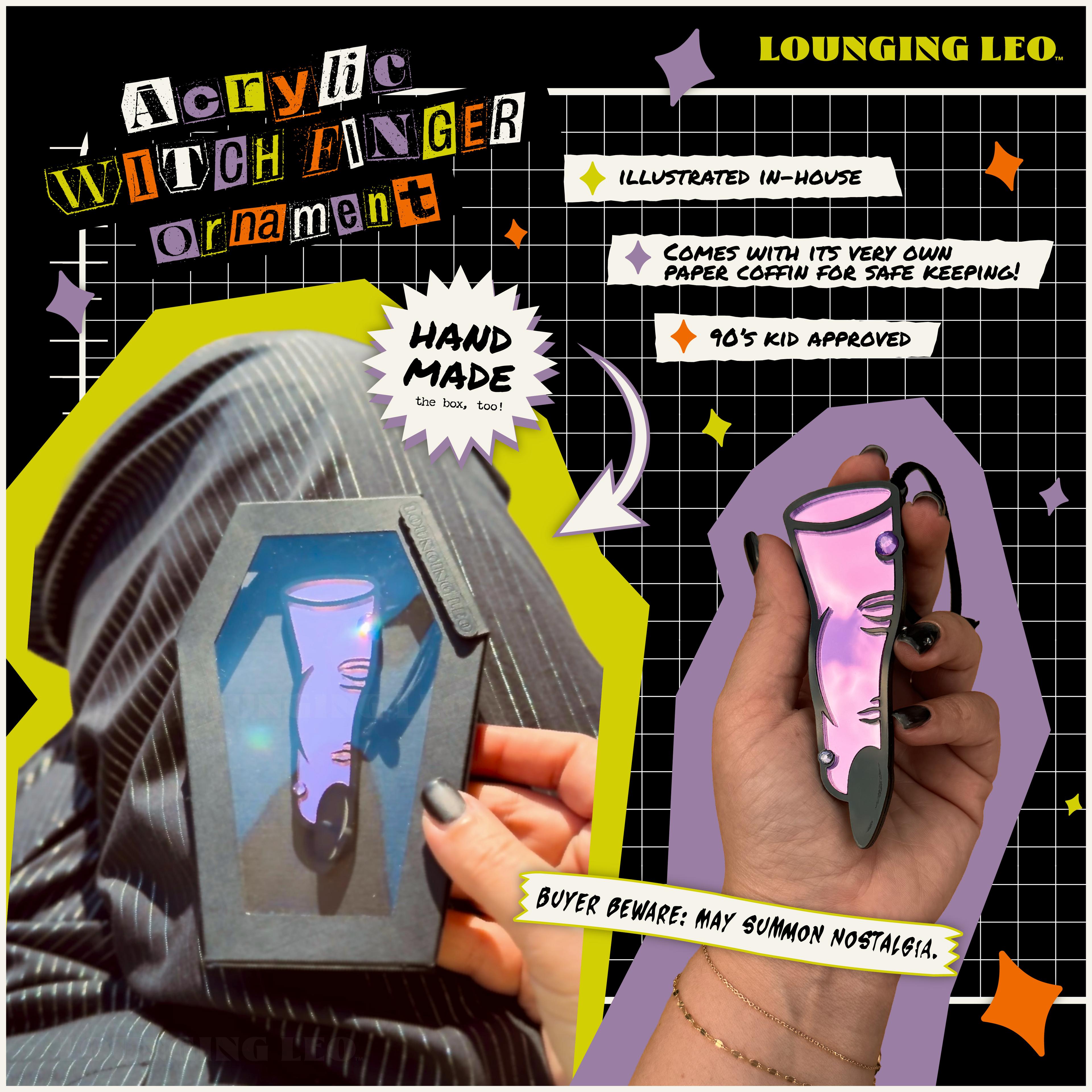 Acrylic Witch Finger Ornament