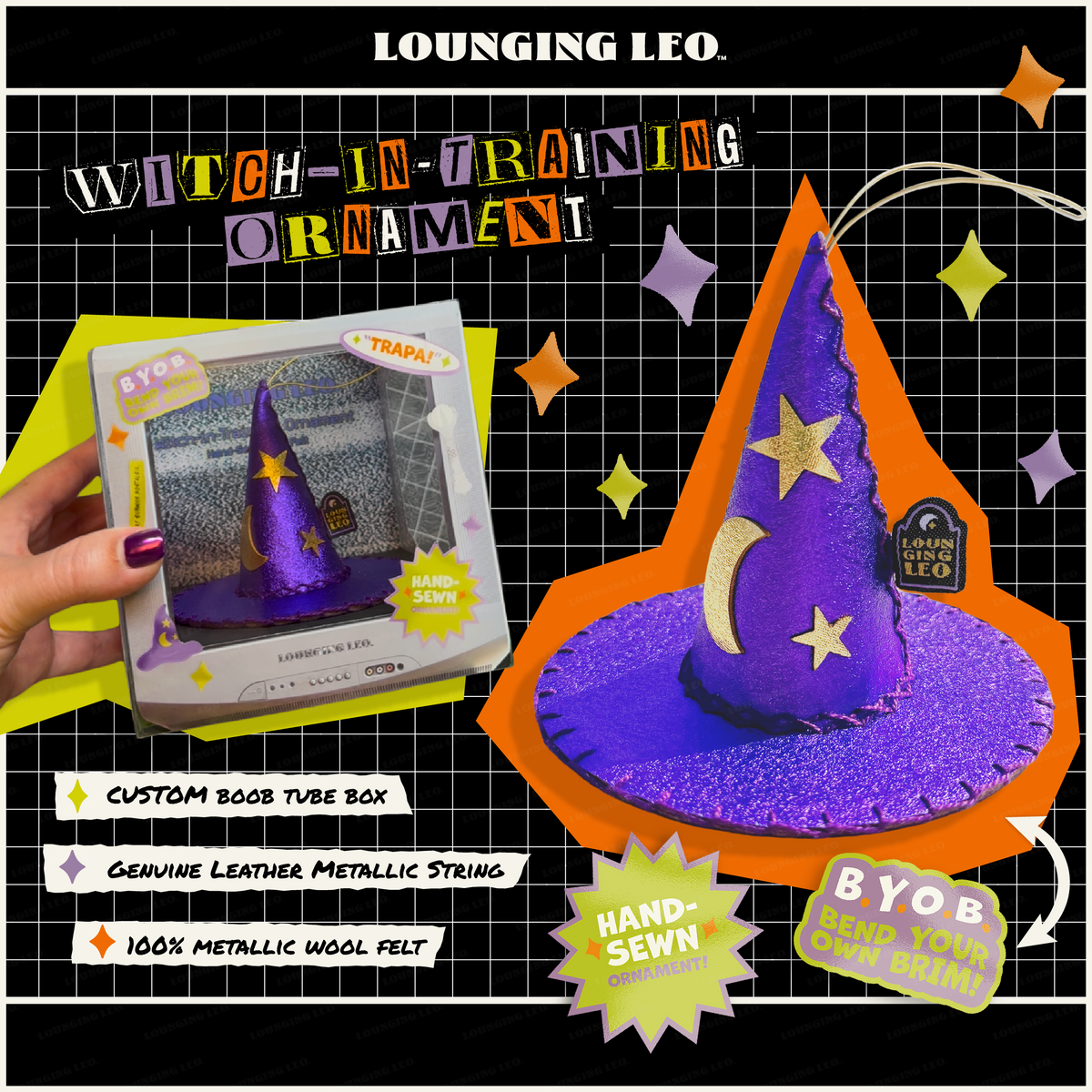 Witch-in-Training Ornament | Hand-Sewn Wool Felt